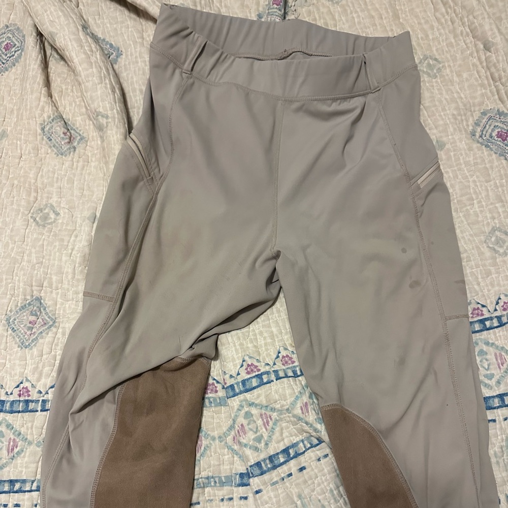 Stylish Gray and Brown Riding Pants